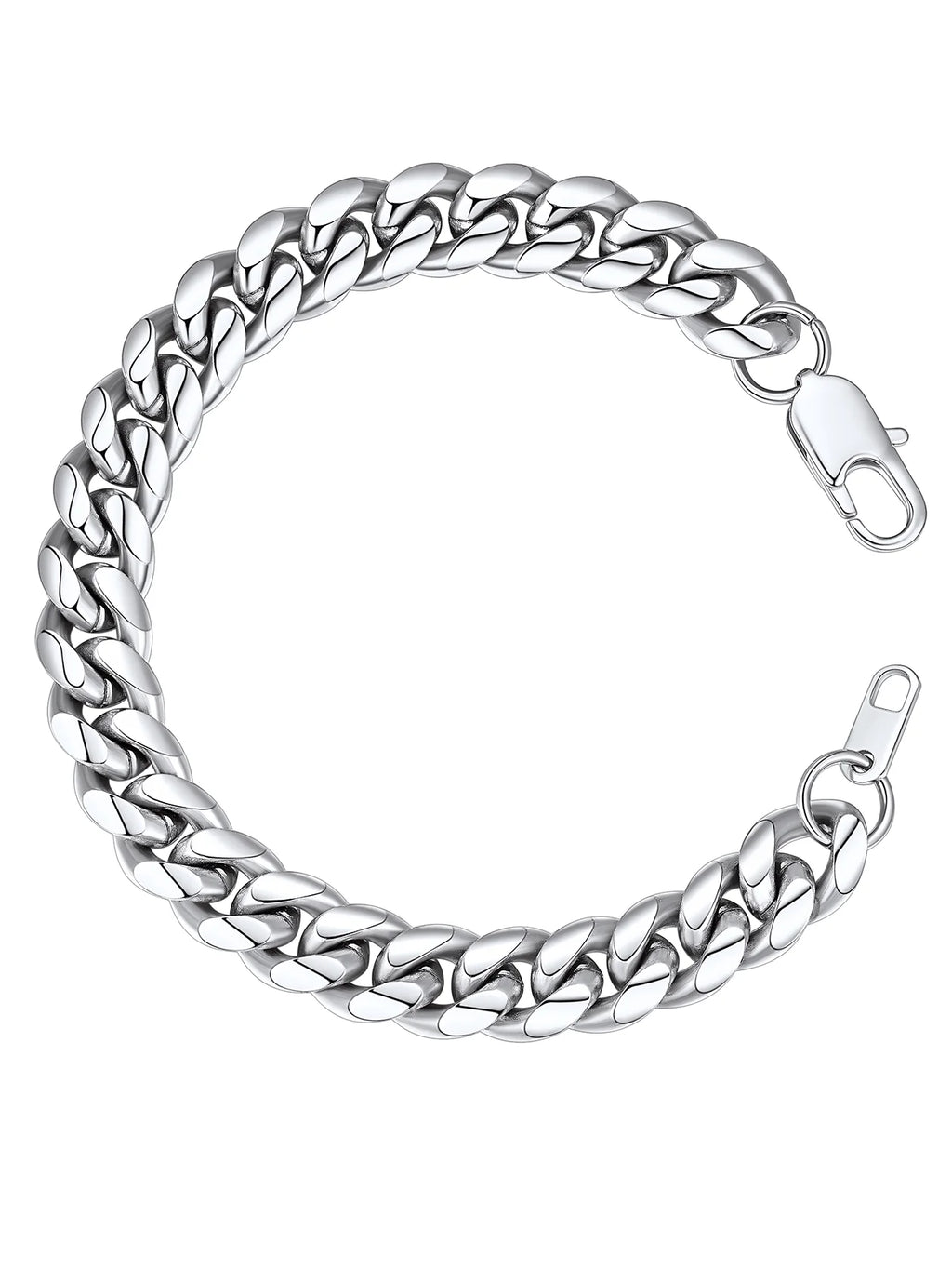 Bracelet for Men Chunky Cuban Bracelet 10MM 7.5 Inch Stainless Steel Chain Bracelet Mens Birthday Valentines Day Jewelry Gifts for Him Dad Adults Age